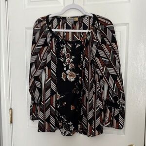 Stylish Black and Brown Women's Top